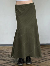 Vintage Splice High Rise A-line Mermaid Knit Midi Skirt